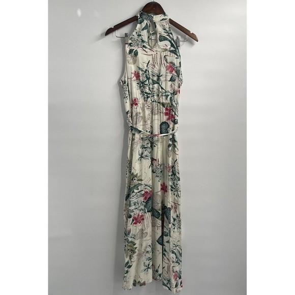 Floerns Womens Sleeveless Halter Neck Vintage Floral Print Maxi Dress Multi - Picture 8 of 10